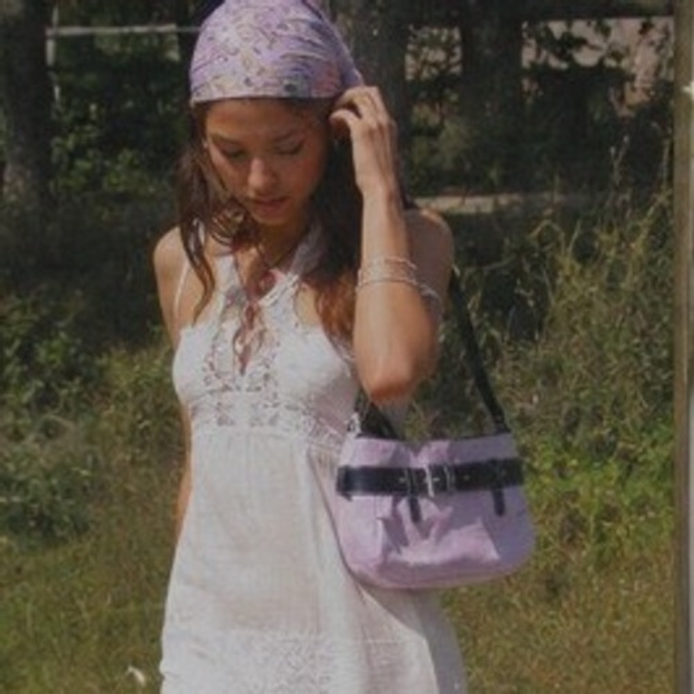 Y2K Suede Baguette Shoulder Bag Mini Purse Buckle Purple Black Small Bratz Glam